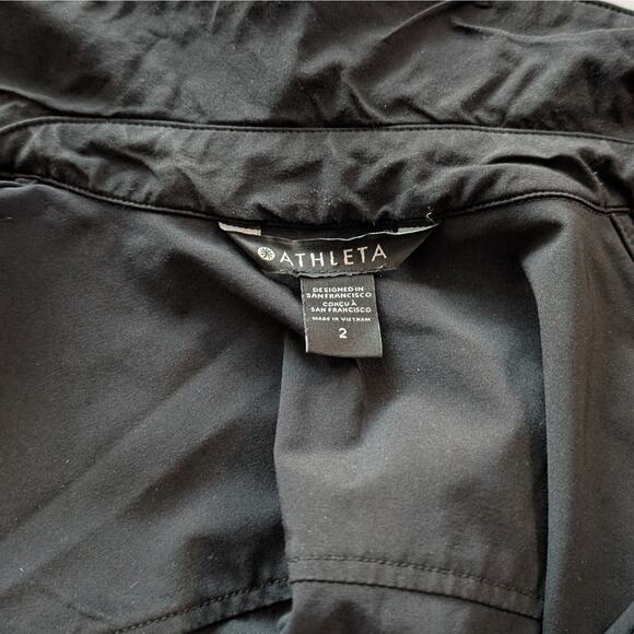 Athleta Black Brooklyn Heights Wide Leg Sleeveless Romper Jumpsuit, size 2 - Picture 2 of 8